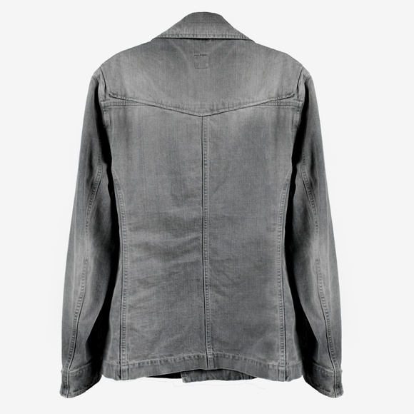 BOSS ORANGE Black Denim Field Jacket Size L Made in Italy - Picture 3 of 10